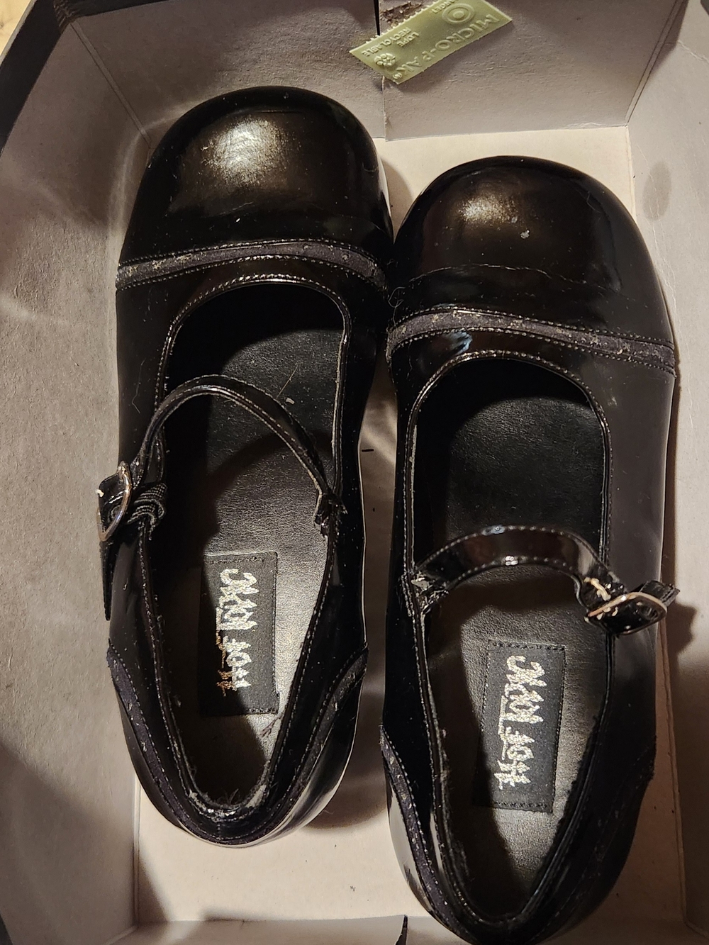 Women's Black Platform Mary Jane Shoes with Buckle Strap